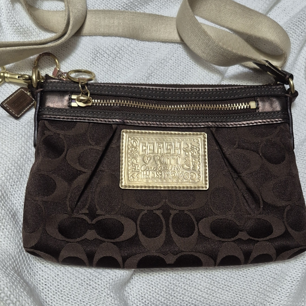 Coach Poppy Brown Crossbody Bag